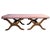 Dorothy Draper Vintage Dorothy Draper Espana Pink Velvet Bench With Curule Legs For Sale - Image 4 of 15