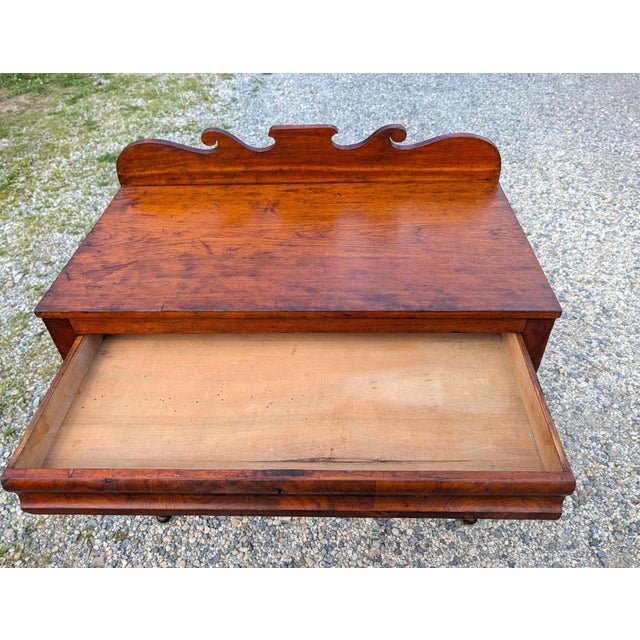 Antique Cherry Dressing Table With 2 Drawers 1860s For Sale - Image 15 of 18