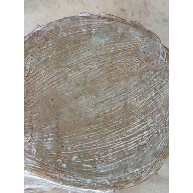 1980s Vintage Coastal Regency Resin Koi Fish Side Table or Garden Stool For Sale - Image 5 of 12