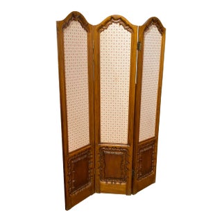 19th Century French Walnut Screen For Sale