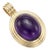 Deep Purple Oval Amethyst Cabochon Pendant | Ribbed Bezel Gemstone Pendant | February Birthstone Gift For Sale