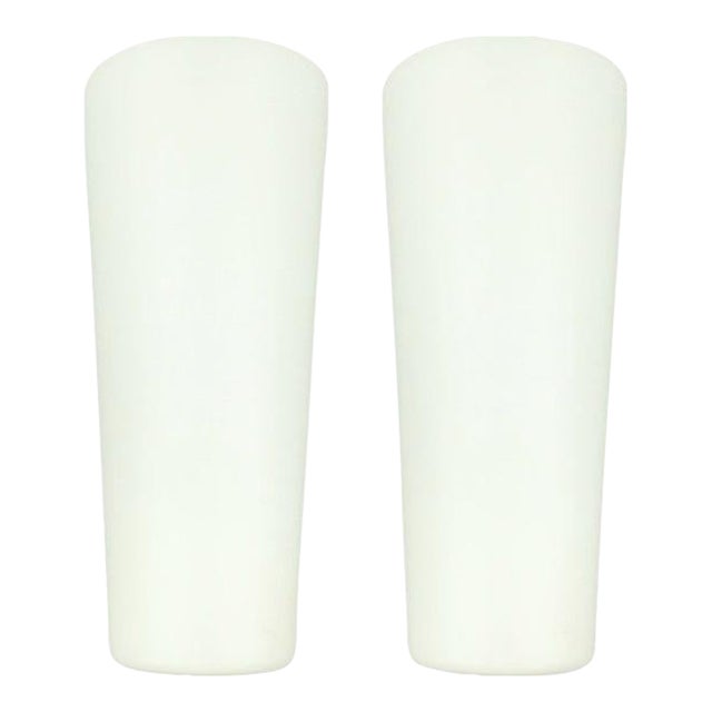 1950s Mid-Century Modern Opaline Glass Wall Lamps/Sconces by Wilhelm Wagenfeld for Peill & Putzler - a Pair For Sale