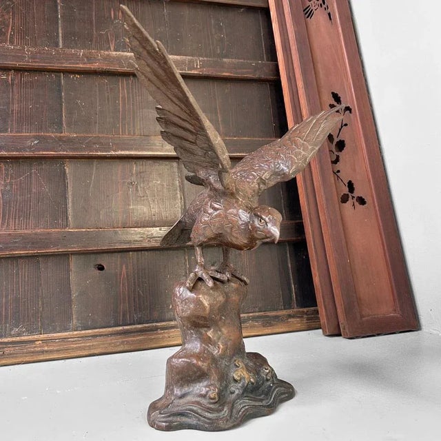 Vintage Japanese Eagle on Rock, 1968 For Sale - Image 10 of 18