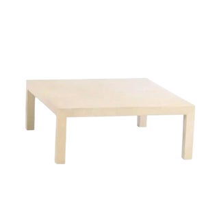 A Large Parchment Covered Coffee or End Table in the Manner of Samuel Marx. For Sale