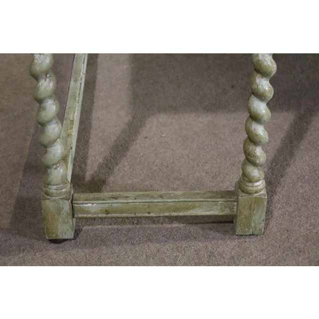 Green Mid 20th Century Painted Primitive Console Table For Sale - Image 8 of 12