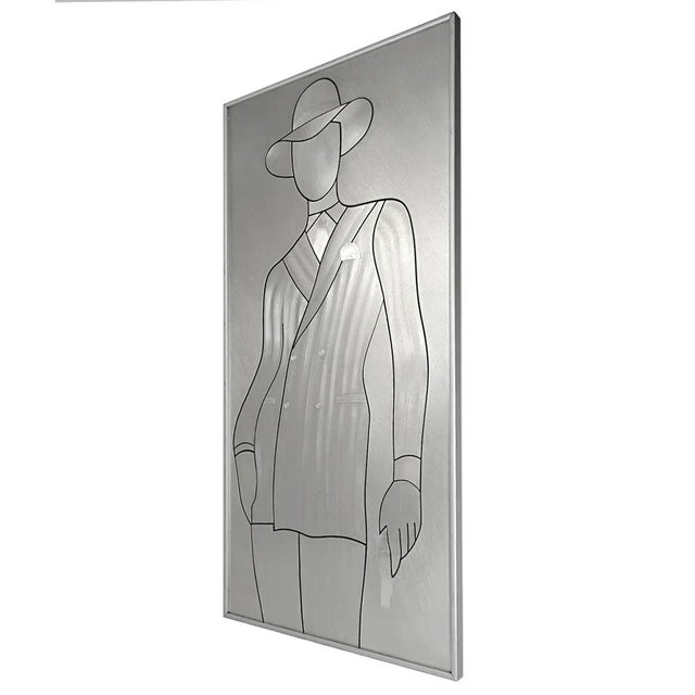 Etched Aluminium David Bowie Wall Piece, 1980s For Sale - Image 6 of 6