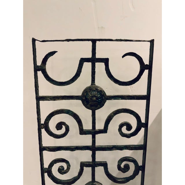Gorgeous unique Antique Patinated Iron European Building Fragment Screen, nicely textured, circa early 1900’s