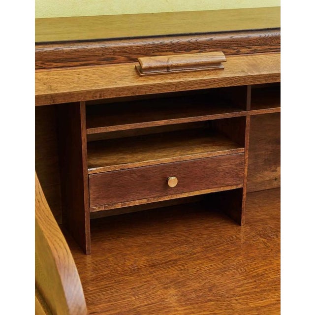 2000 - 2009 Antique American Desk with Roller Blind For Sale - Image 5 of 16