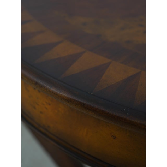Theodore Alexander Burl Wood Swirling Teardrops Center Table For Sale - Image 9 of 18