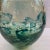 Green Kosta Boda Artists Choice Thick Green Translucent Swirl Glass Vessel/ Vase With Bubble Inclusions For Sale - Image 8 of 10