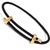 Modern Black Elegance Adjustable Gold Rope Bracelet For Sale - Image 3 of 9