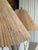 Vintage Hollywood Regency Boho Faux Bamboo “Icing” Ceramic Table Lamps With Raffia Shades - A Pair For Sale - Image 10 of 12