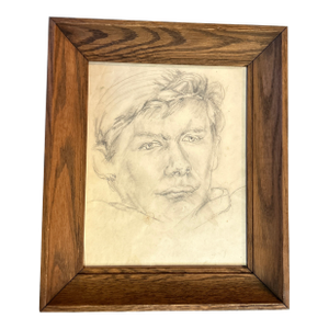 1950’s Original Male Portrait Pencil Drawing
