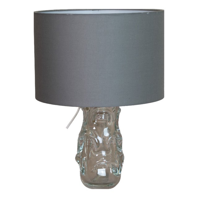 Mid-Century Modern Glass Table Lamp, 1970s For Sale