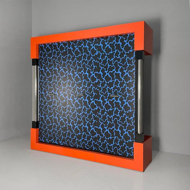 Italian Modern Wardrobe in Wood and Formica for Design Gallery Milano, 1980s For Sale - Image 3 of 18