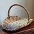Tan Vintage Rustic European-Style Flower Gathering Basket For Sale - Image 8 of 12