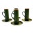MCM LaGardo Tackett Green Demitasse Mugs and Saucers - Set of 4 For Sale