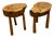 Vintage Sculptural Wood Stools, 1970s, Set of 2 For Sale