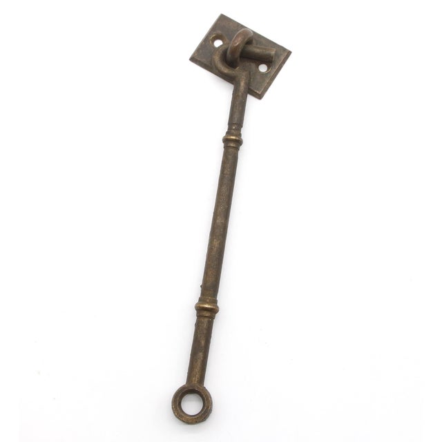 Mid 20th Century Vintage Bronze Hook & Eye Door Latch For Sale - Image 5 of 6