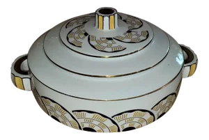 French Andre Francois Limoges Art Deco Lidded Bowl