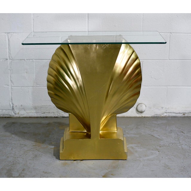 1970s 1970s Hollywood Regency Clam Shell Grosfeld House Style Hall Table For Sale - Image 5 of 11