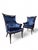 Wood Vintage Regency Revival Style Wingback Chairs Attributed to Grossfeld House Newly Reupholstered – Pair For Sale - Image 7 of 11