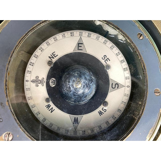 Antique Maritime Navy Compass For Sale - Image 3 of 9