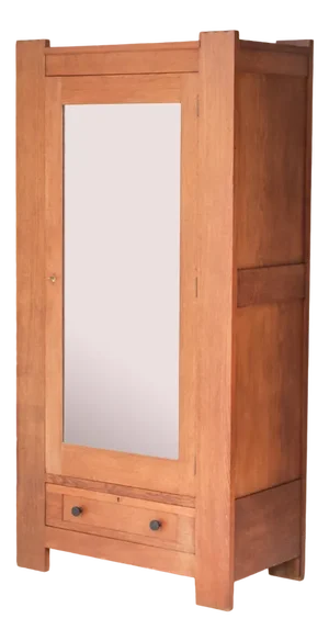 Art Deco Modernist Armoire or Wardrobe in Oak by Hendrik Wouda for Pander, 1924