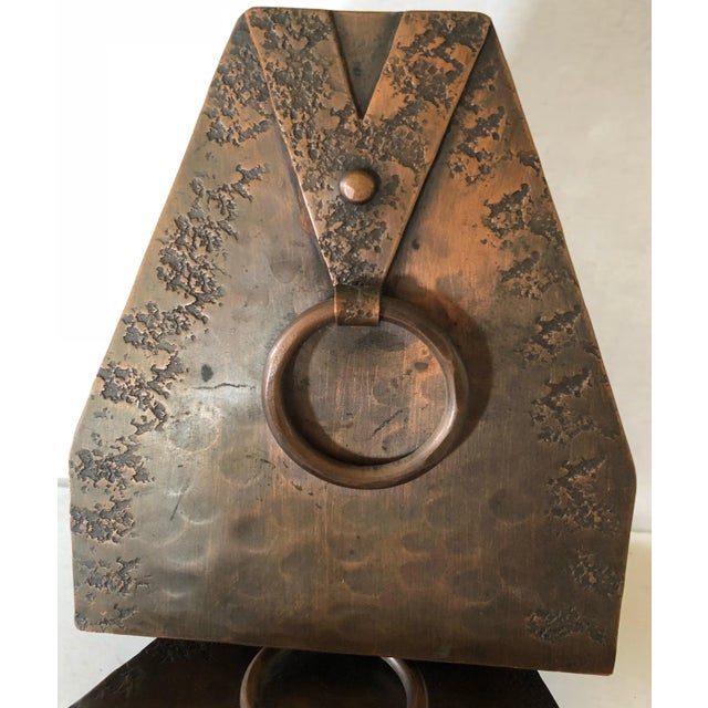 Arts and Crafts Copper Bookends For Sale - Image 4 of 5