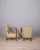 Mid-Century Modern Vintage Italian Armchairs in Wood and Fabric, 1950s, Set of 2 For Sale - Image 3 of 13