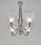 Atelier Petitot Petitot French Art Deco 4-Arm Chandelier 1930s - Trumpet Frosted Glass & Nickel For Sale - Image 4 of 12
