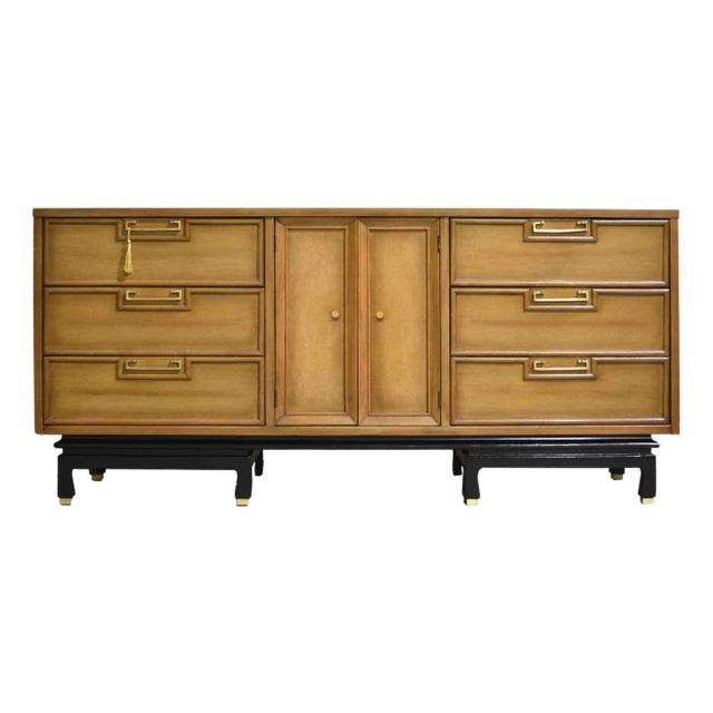 Mid Century Ming Style Lowboy Dresser by American of Martinsville For Sale
