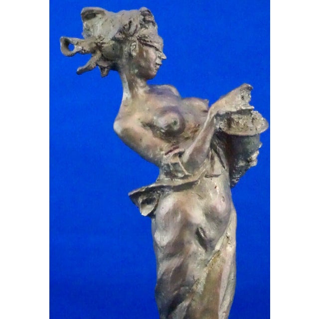 Large 20th Century Gilded Bronze Sculpture of Goddess of Fortune by Félix Schivo, Italy For Sale - Image 18 of 18