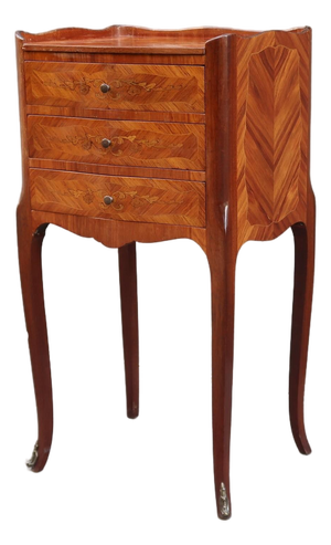 French Antique Louis XV Style Side Table Nightstand