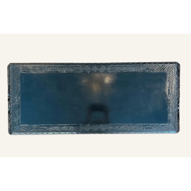 Early 20th Century Black Lacquered Chinese Coffee Table For Sale - Image 4 of 9