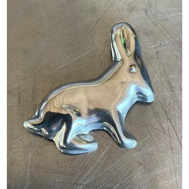 Vintage Mexican Sterling Silver Bunny Rabbit Brooch For Sale - Image 12 of 12