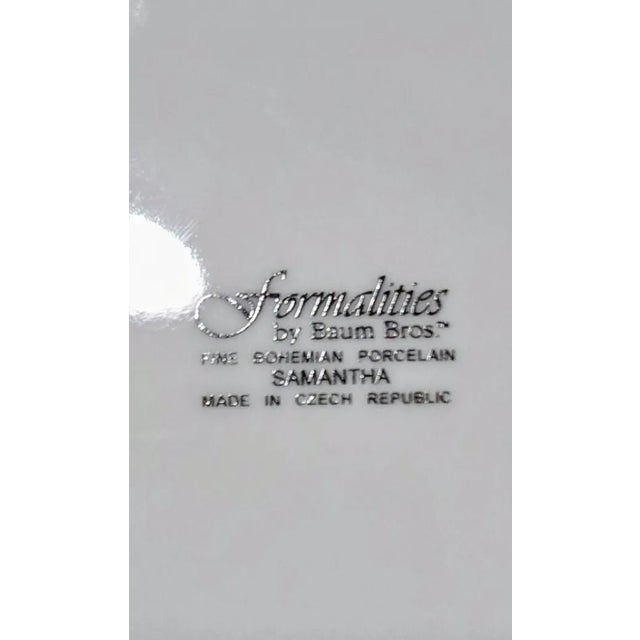 Late 20th Century Late 20th Century Formalities by Baum Bros Fine Bohemian Porcelain "Samantha" Dessert Plate For Sale - Image 5 of 8