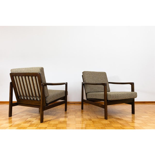 Mid-Century Modern Set of Mid-Century Club Chairs by Zenon Bączyk, 1960s For Sale - Image 3 of 15