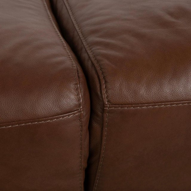 Leather Alessiio Stool in Brown Mocha from Willi Schillig For Sale - Image 6 of 11