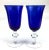 Beaux-Arts Vintage Cobalt Blue Cocktail Gasses a Pair For Sale - Image 3 of 10