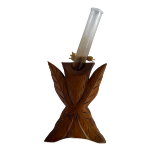 Carved Hardwood Wall Hanging Budvase