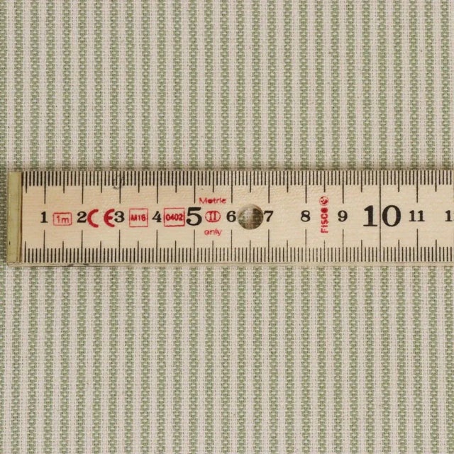 Not Yet Made - Made To Order Cottage Pinstripe Apple Fabric - Sample For Sale - Image 5 of 5