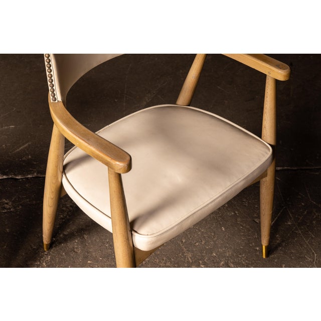 Pair of MCM Walnut Dining Armchairs by Phoenix Chair For Sale In Chicago - Image 6 of 8