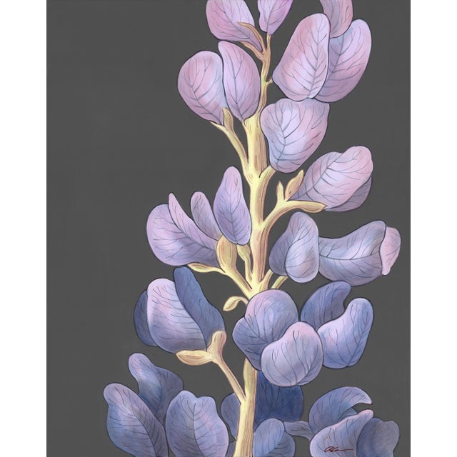 "Lupine" Purple Wildflower Flower Painting by Allison Cosmos For Sale