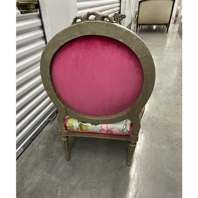 Mid 19th Century Pair of Manuel Canovas Antique Louis XVI Large Arm Chairs Fauteuils For Sale - Image 5 of 12