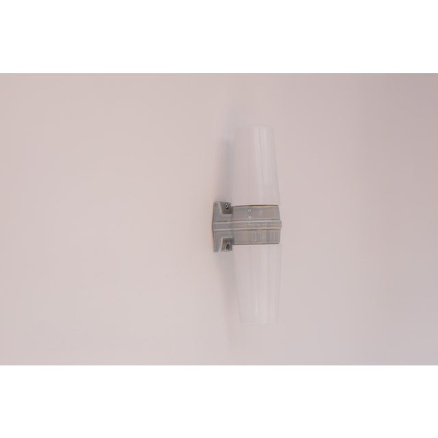 Large Mid-Century Modern Pale Grey Bathroom Sconce by Sigvard Bernadotte For Sale - Image 6 of 18