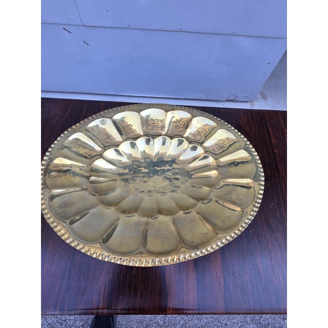 1960s Hand-Embossed Oval Tray, Italy, 1960s For Sale - Image 5 of 8