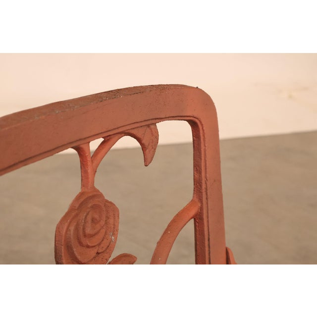 Cast Aluminum Vintage Rose Garden Bench For Sale - Image 15 of 18