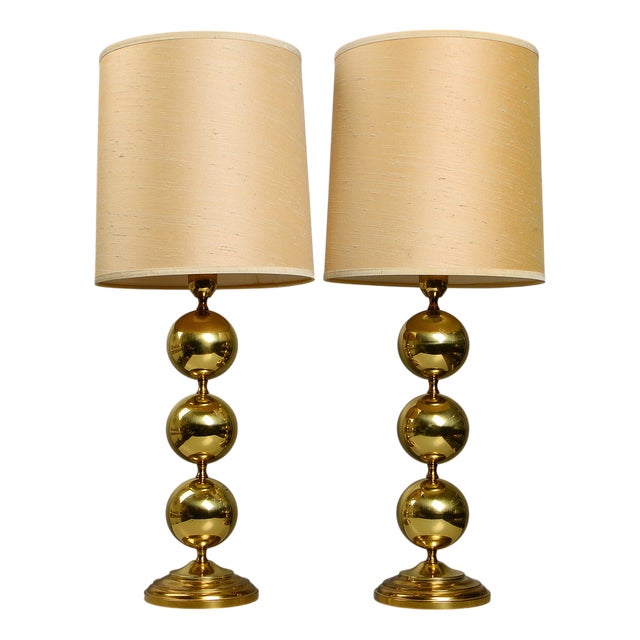 Swedish Brass Table Lamps in the style of Stilarmatur, 1960s, Set of 2 For Sale