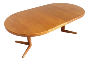 Vintage Danish Round Extendable Dining Table in Teak from Bramin, 1960s